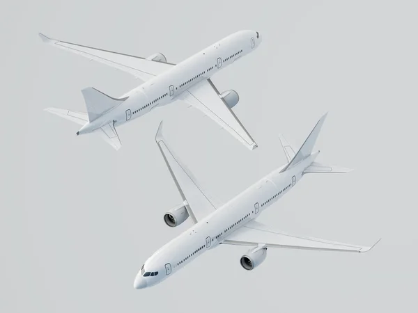 White Passenger airplanes — Stock Photo, Image