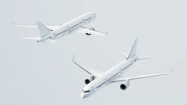 White Passenger airplanes — Stock Photo, Image