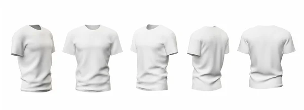 Beyaz arkaplanda izole edilmiş t-shirt şablonu