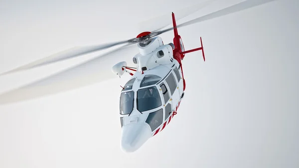 Helicóptero voador 3D — Fotografia de Stock