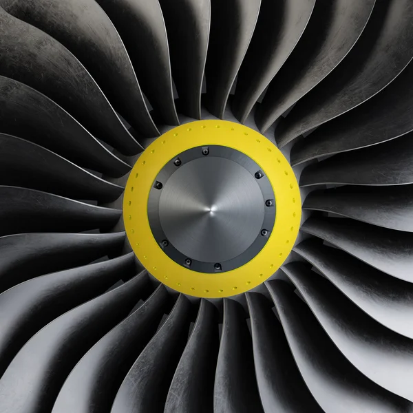 Fechar a turbina de avião — Fotografia de Stock