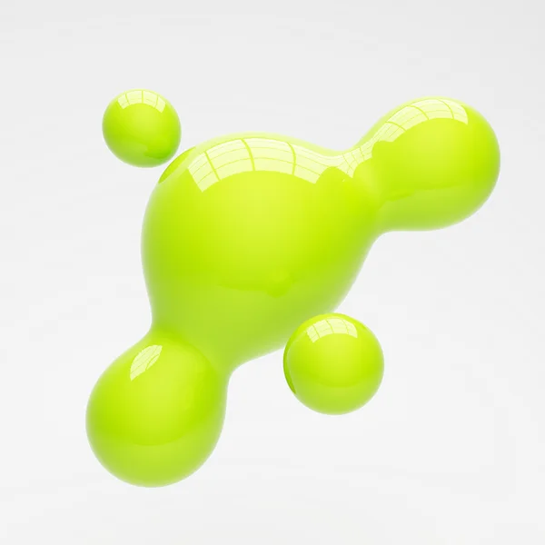 Зеленые глянцевые пузыри — стоковое фото
