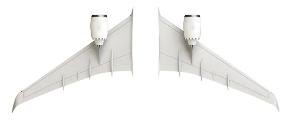 White Airplane wings — Stock Photo, Image