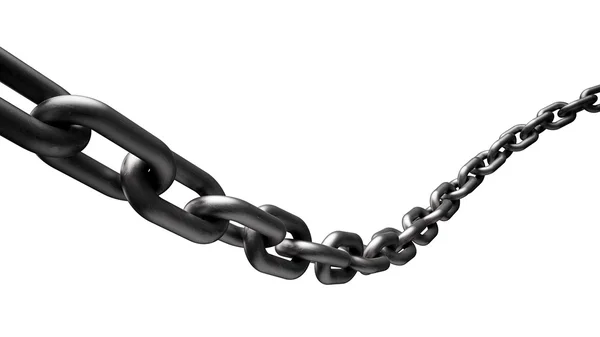 Metal wavy chain — Stock Photo, Image