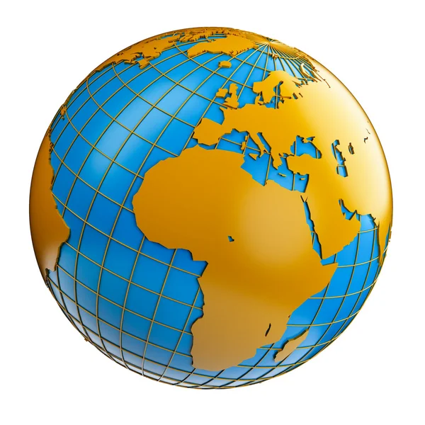 Earth globe embleem. — Stockfoto