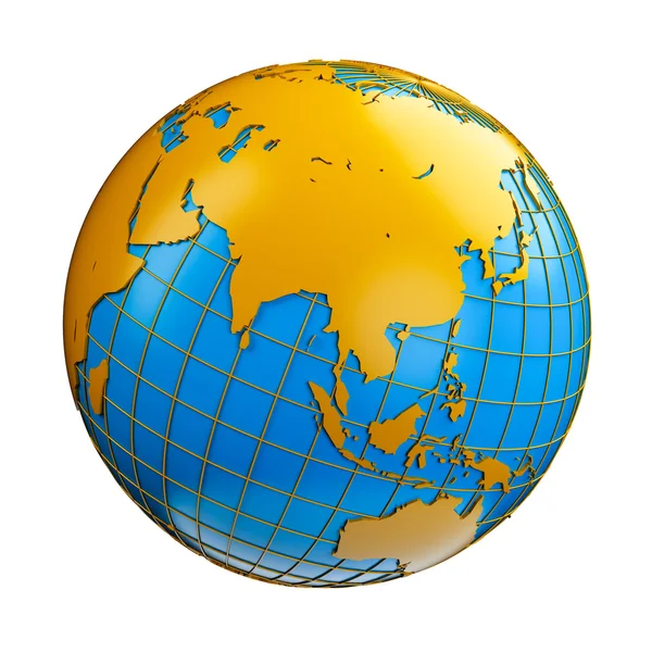 Earth Globe Emblem. — Stock Photo, Image