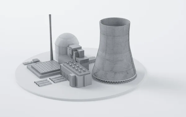 Nuclear power plant model — Stock Photo, Image