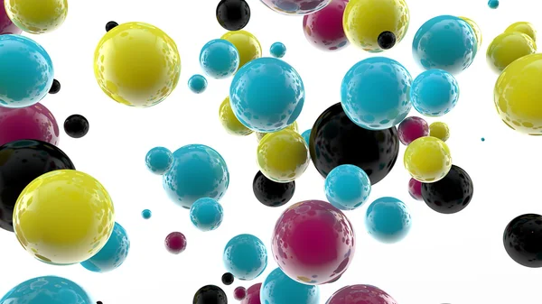CMYK барвистих куль — стокове фото