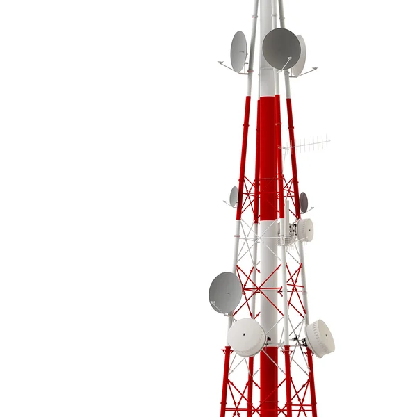 Kırmızı radyo kulesi — Stok fotoğraf