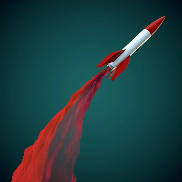 Cohete rojo y blanco — Foto de Stock