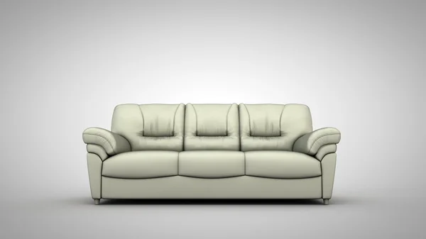 Затишний білому дивані — стокове фото