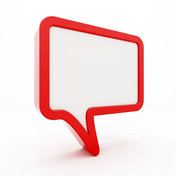Red and white speech bubble — Stock Photo, Image