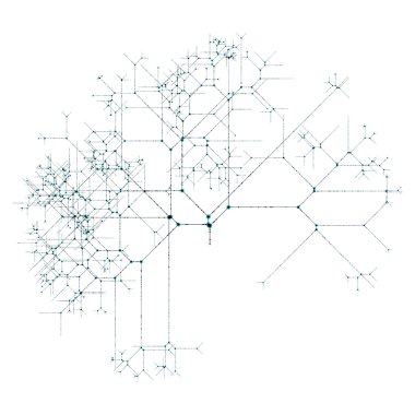 Soyut mavi ağ şeması