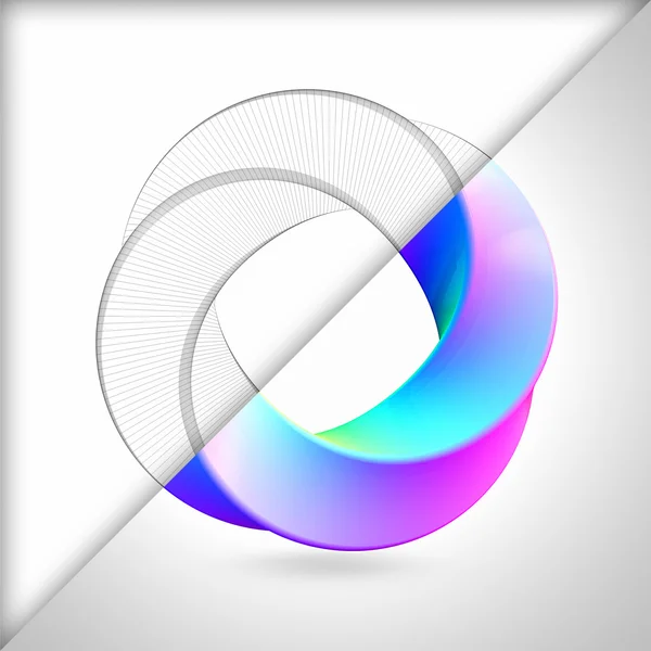 Kleurrijke abstracte ring - Torus — Stockfoto
