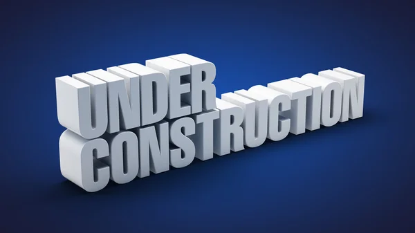 Under construction inscription — Stock Photo, Image