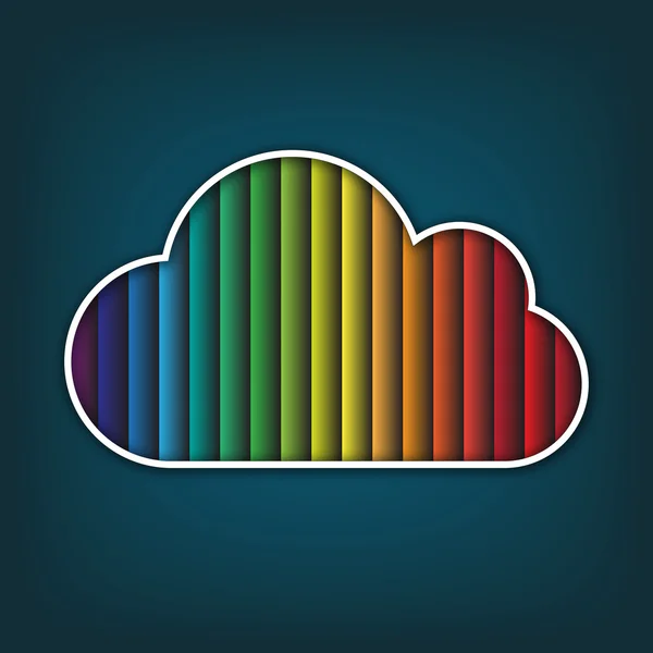 Nuvole colorate a strisce — Foto Stock