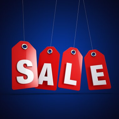 Kırmızı satış etiketleri