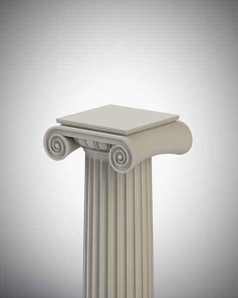 White Roman column