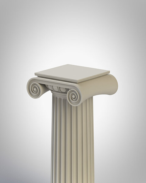 White Roman column