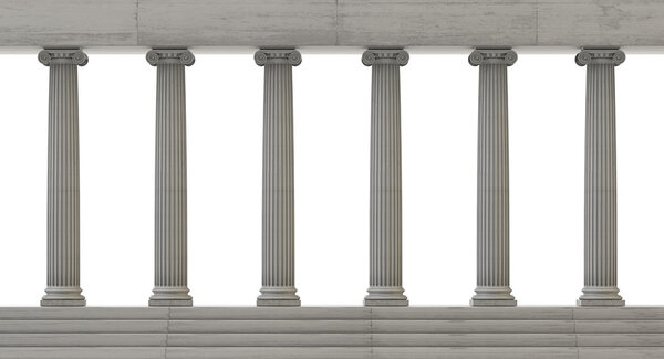 Серые классические колонны

