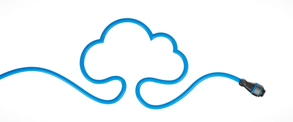 Blauwe cloud computing — Stockfoto