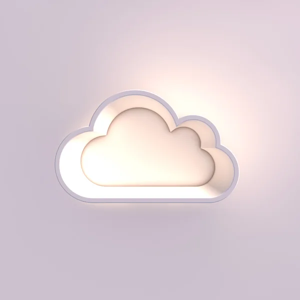 Bulut parlak simgesi — Stok fotoğraf