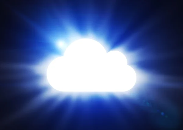 Icona nuvola lucida — Foto Stock