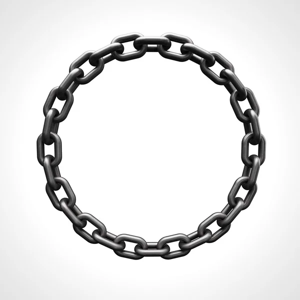 Cadena de acero enrollada en círculo — Foto de Stock