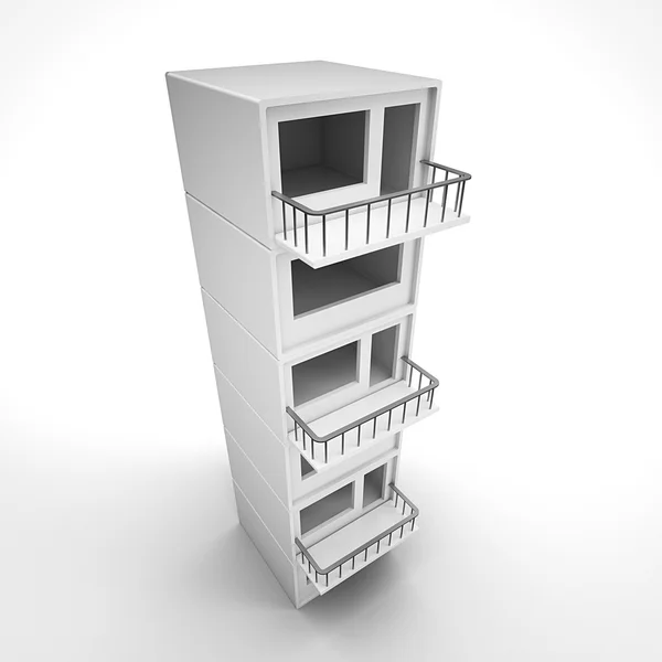 Stora grå block av lägenheter — Stockfoto