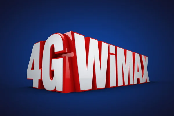 Красно-белый знак 4G WIMAX — стоковое фото