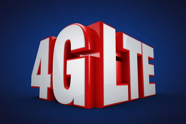 Красно-белый знак 4G LTE — стоковое фото