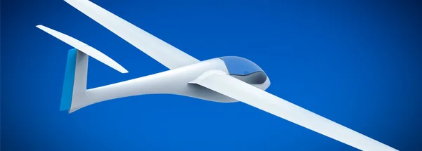 Valkoinen Glider lentää — kuvapankkivalokuva
