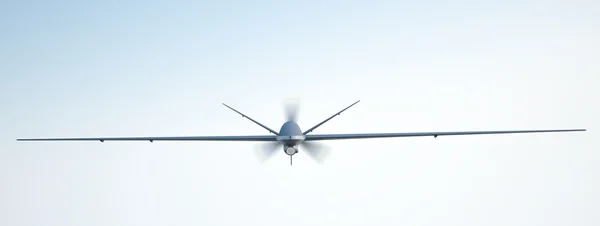 Білий безпілотний літаючий — стокове фото