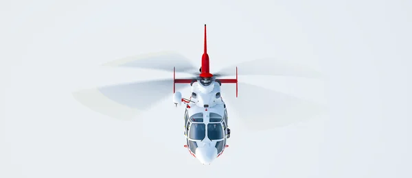 Roter Rettungshubschrauber — Stockfoto