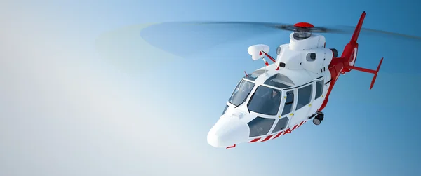 Kırmızı kurtarma helikopteri