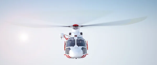 Червоно-білий вертоліт — стокове фото