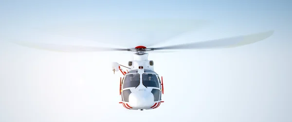 Kırmızı ve beyaz helikopter