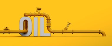 petrol boru 3D render