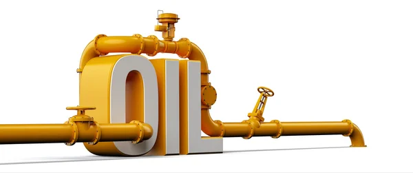 3D-Rendering von Ölleitungen — Stockfoto