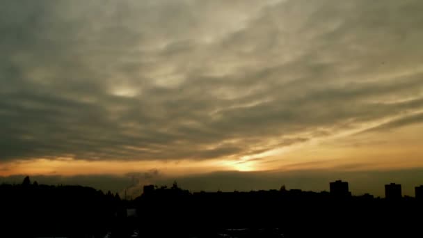 Gün batımı şehir timelapse — Stok video
