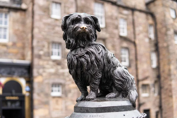 Edimburgoescócia Julho 2021 Uma Estátua Greyfriars Bobby Edimburgo Verão 2021 — Fotografia de Stock