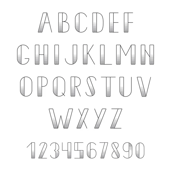 Siyah Alfabe harf ve sayı. Vektör kümesi. ABC tasarımınız için.