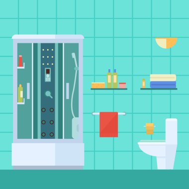  illustration of modern bathroom
