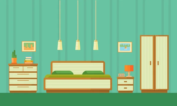 Illustration vectorielle de chambre à coucher — Image vectorielle