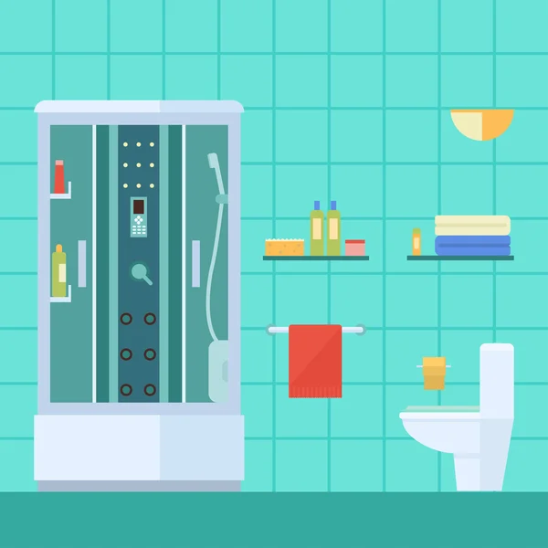 Illustration of modern bathroom — Wektor stockowy