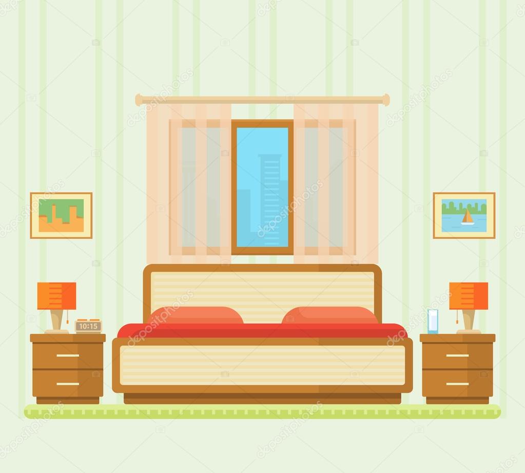 vector illustration of  bedroom
