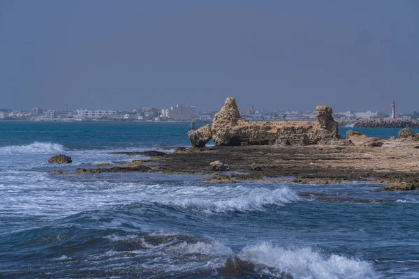 Vue Sur Mer Méditerranée Dans Ville Mahdia Tunisie — Photo