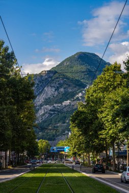 Grenoble manzarası, Alpler şehri, Fransa 