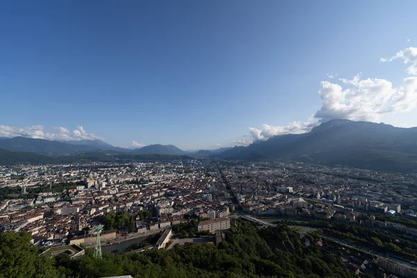 Вид Гренобль Город Альп Франция — стоковое фото