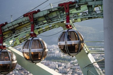 Grenoble manzarası, Alpler şehri, Fransa 